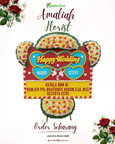 Papan Bunga Pernikahan Brongkol